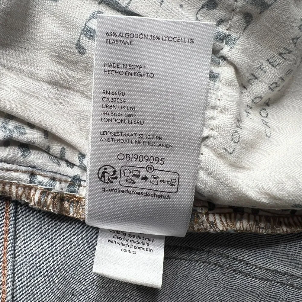We The Free People Low Maintenance Crop Boot Denim Jean Blue Mid Rise Boho New - Picture 14 of 14